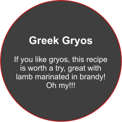 Greek Gryos  If you like gryos, this recipe is worth a try, great with lamb marinated in brandy! Oh my!!!