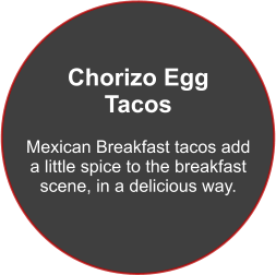 Chorizo Egg Tacos  Mexican Breakfast tacos add  a little spice to the breakfast  scene, in a delicious way.